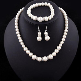 Simulated-Pearl Jewelry Set