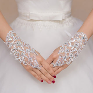 Wedding Lace Fingerless Gloves