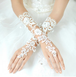 Lace Elbow Wedding Gloves
