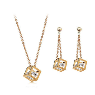 Drop Earrings and Pendant Necklace