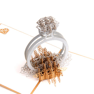 3d Ring Pop up Wedding Invitations
